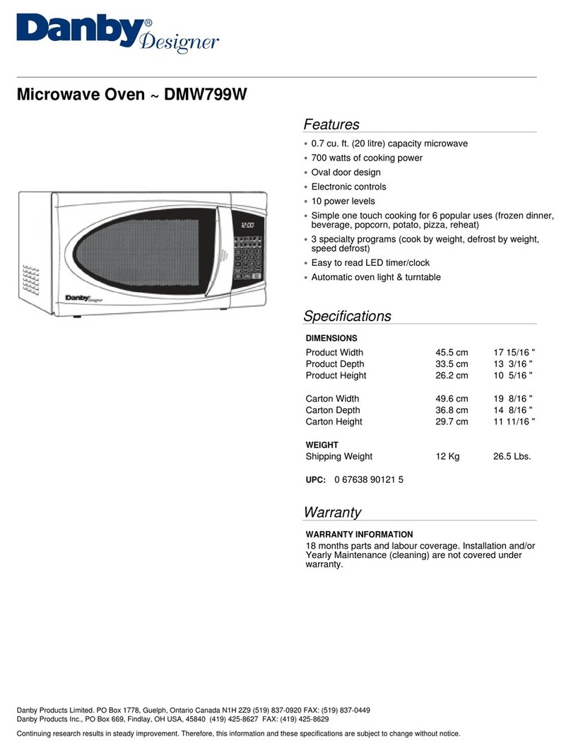 Danby Designer DMW799W Manuel utilisateur