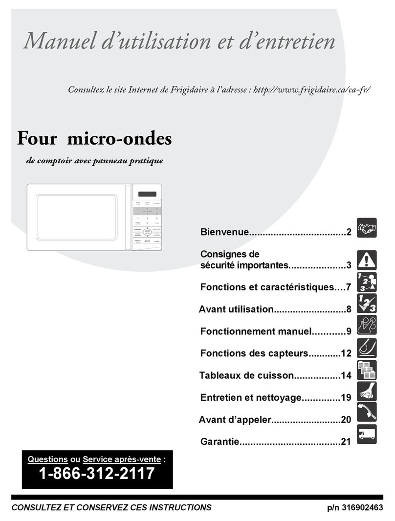 Frigidaire FFCE1638LS Manuel de service Frigidaire FFCE1638LS Manuel de service