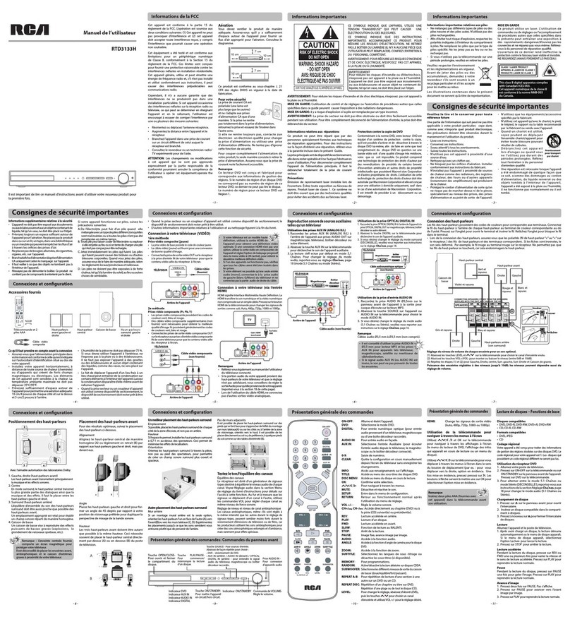 RCA RTD3133H Manuel utilisateur