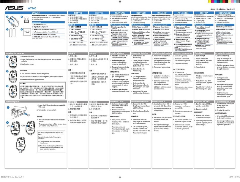 Asus WT460 Manuel utilisateur