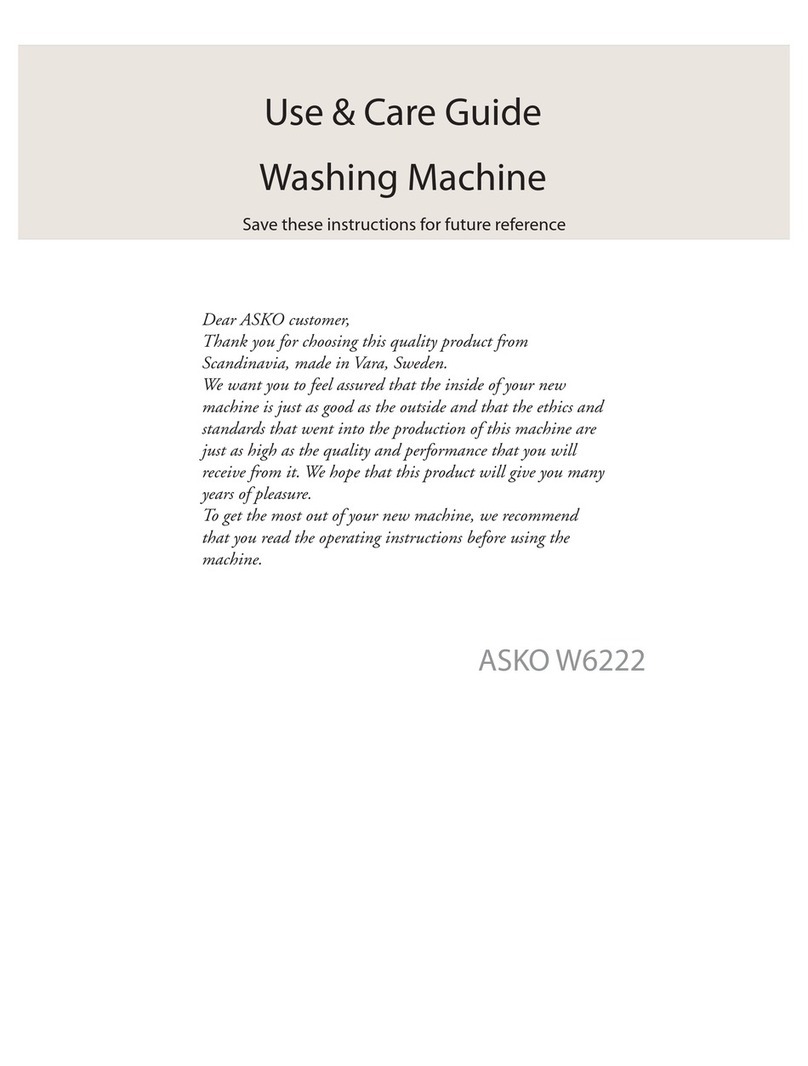 Asko W6222 Manuel utilisateur