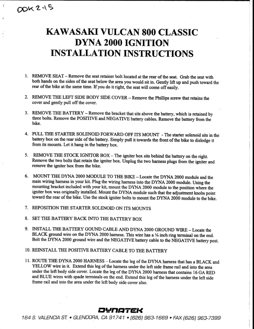 DYNATEK DDK2-15 Manuel utilisateur DYNATEK DDK2-15 Manuel utilisateur