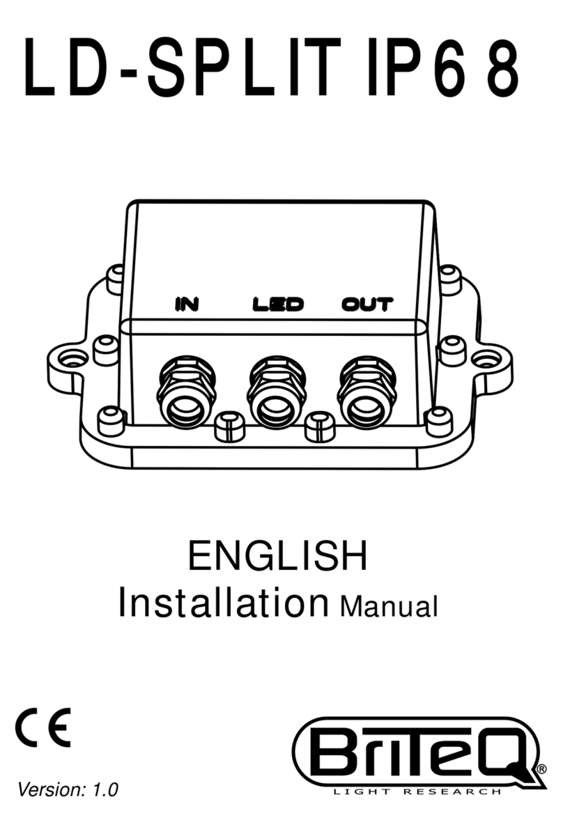 Briteq LD-SPLIT IP68 - INSTALLATION V1.0 Manuel utilisateur Briteq LD-SPLIT IP68 - INSTALLATION V1.0 Manuel utilisateur