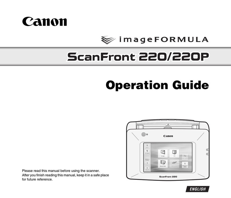 Canon 220P - imageFORMULA ScanFront Manuel utilisateur