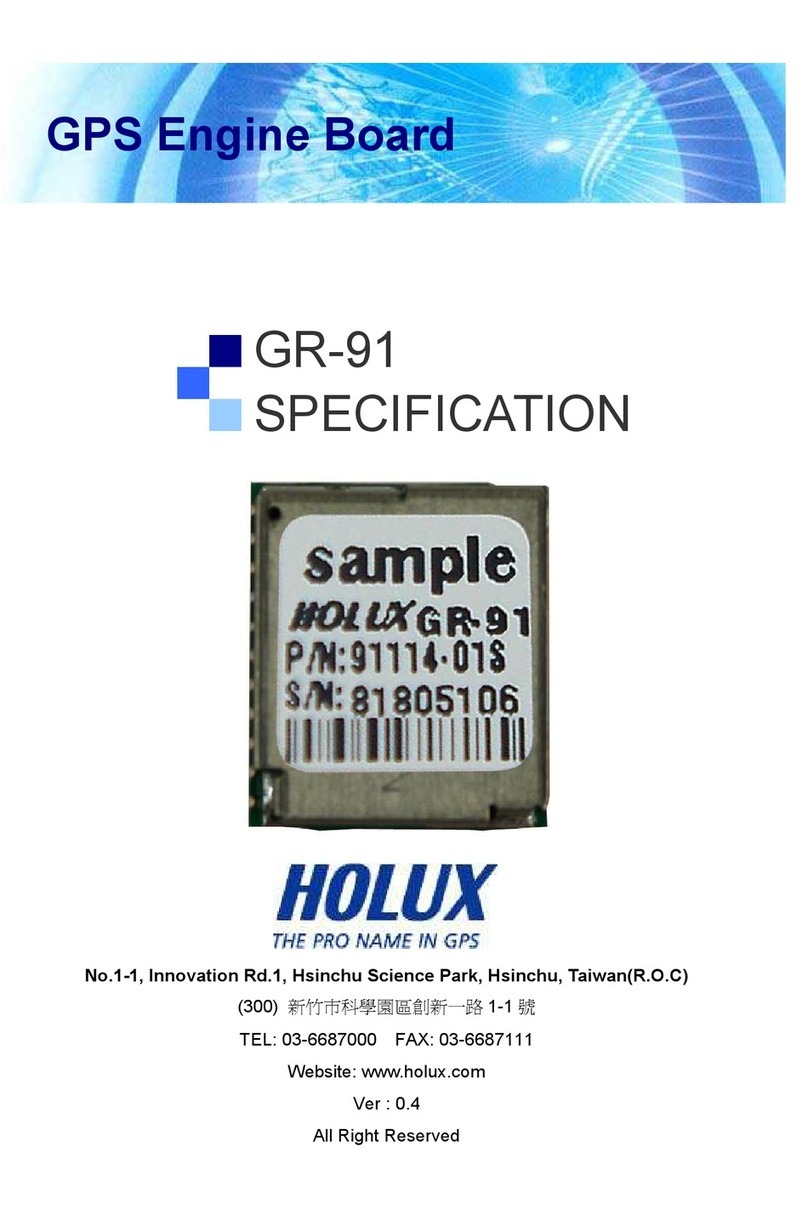 Holux GR-91 SPECIFICATION V0.4 Manuel utilisateur