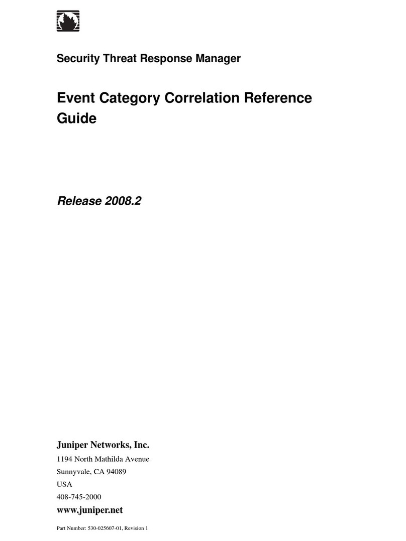 Juniper SECURITY THREAT RESPONSE MANAGER 2008.2 - EVENT CATEGORY CORRELATION  REV... Manuel utilisateur