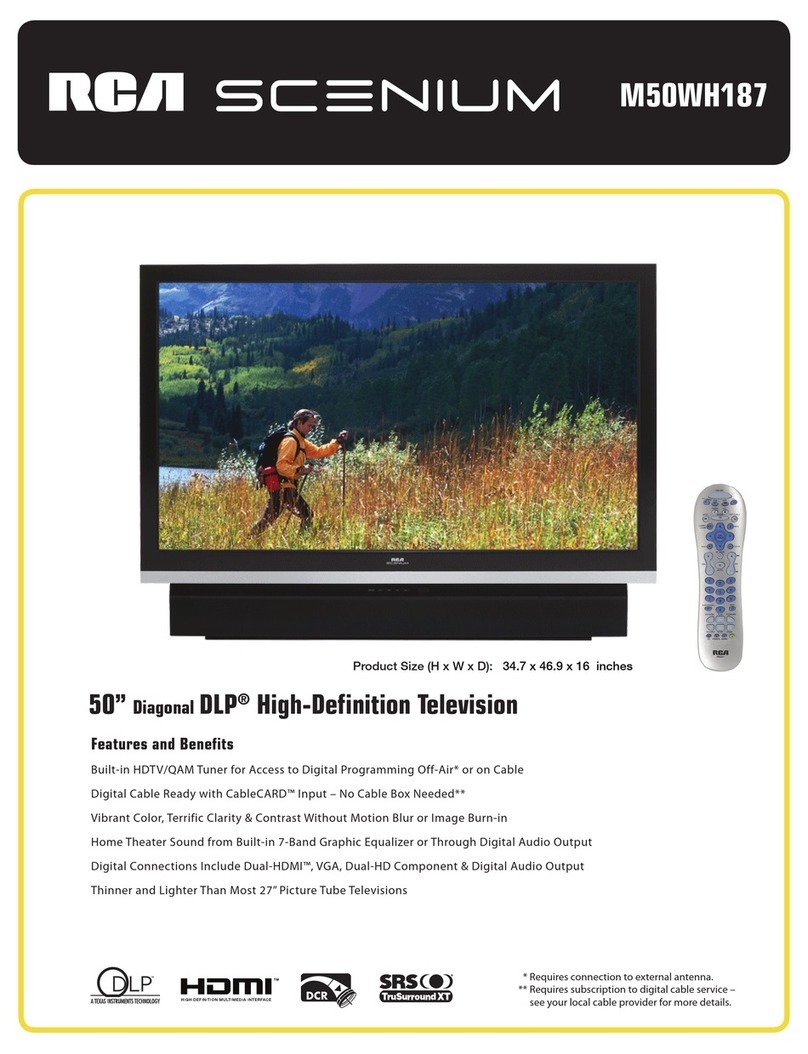 RCA Scenium M50WH187 Manuel utilisateur