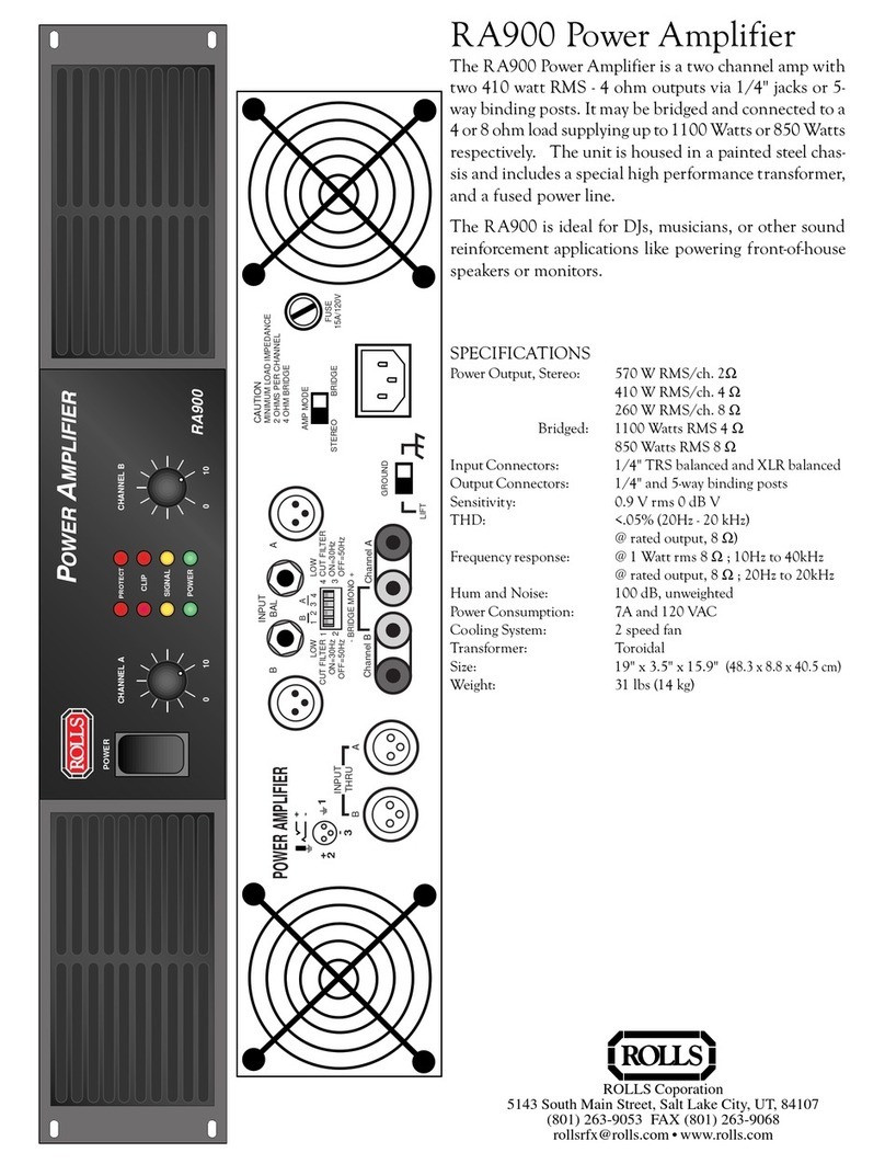 Rolls RA900 Manuel utilisateur