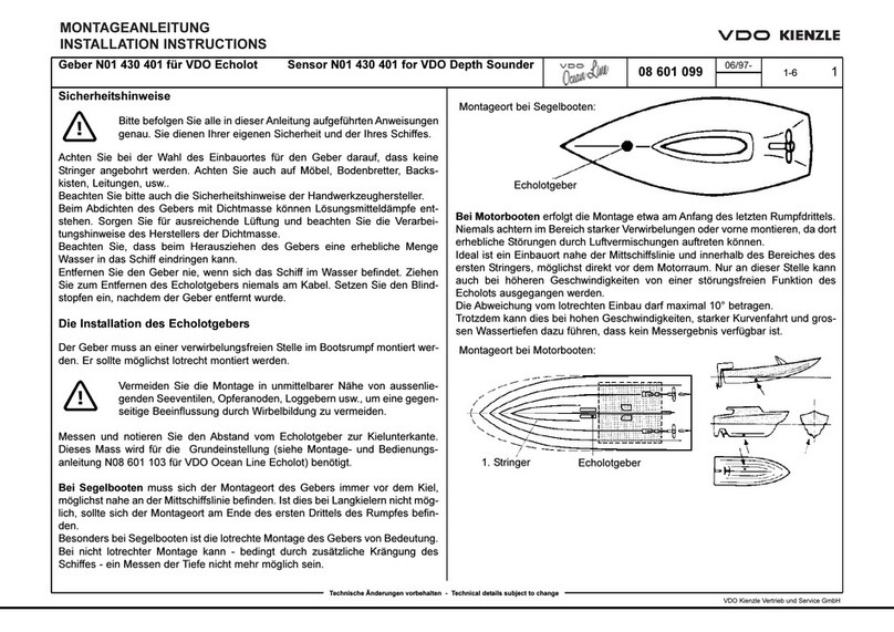 VDO DEPTH SOUNDER Manuel utilisateur