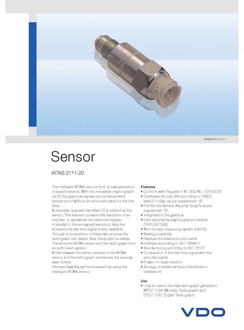 VDO SENSOR KITAS 2171-20 - DATASHEE Manuel utilisateur