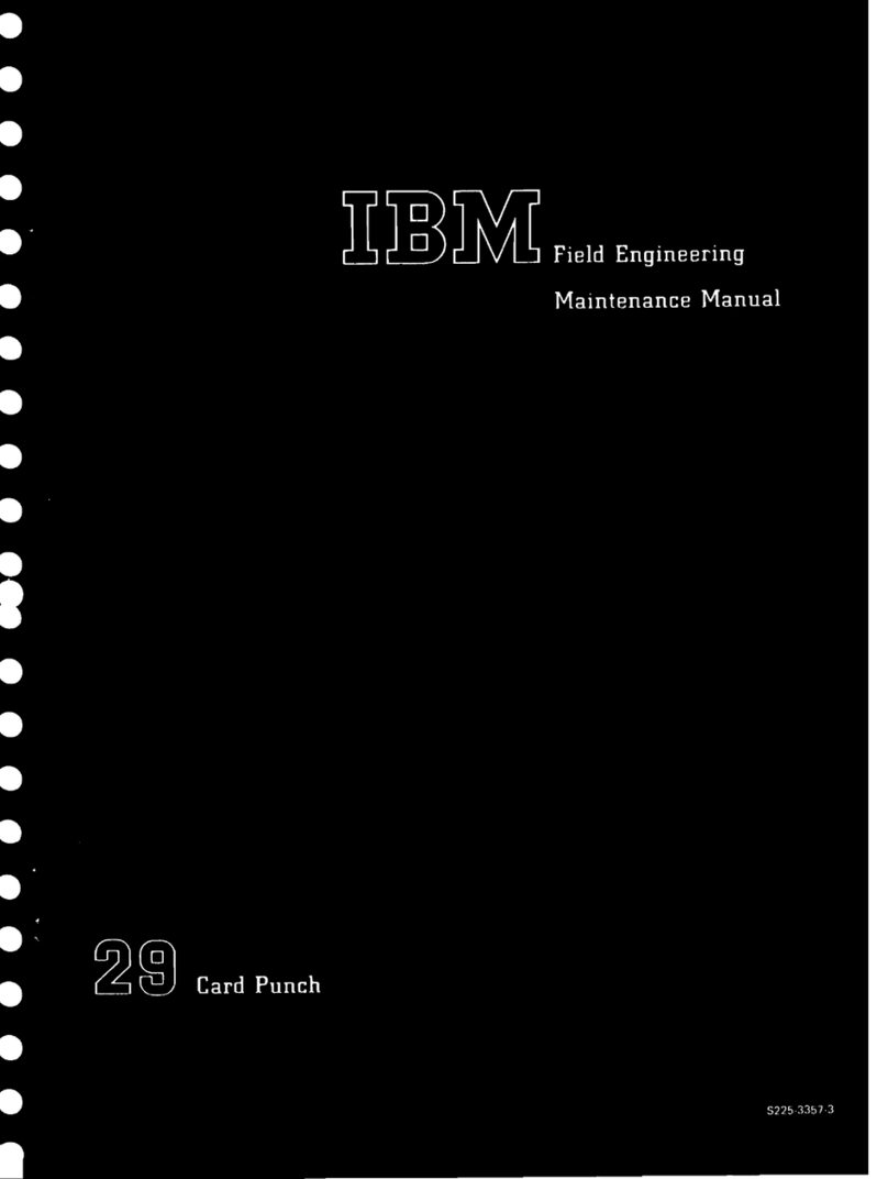 IBM 29 CARD PUNCH - Manuel utilisateur