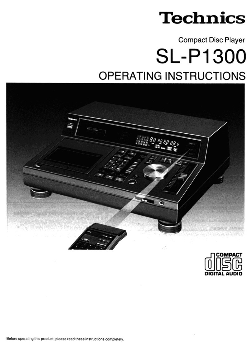 Technics SL-P1300 Manuel utilisateur
