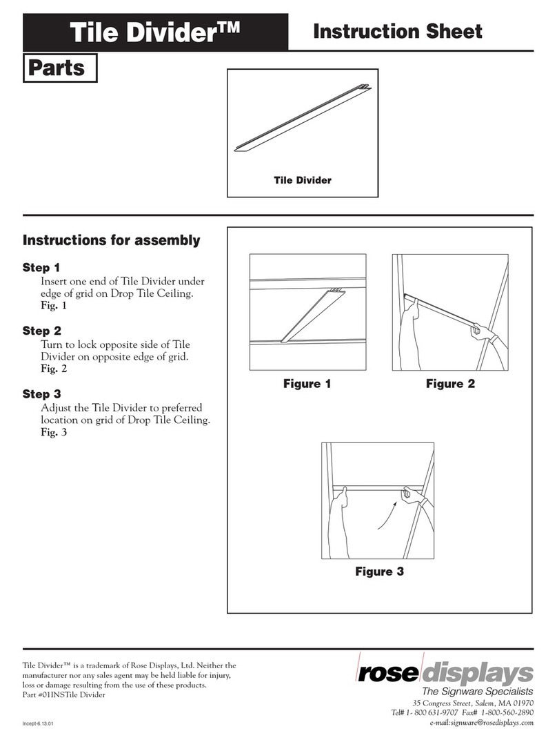 ROSE DISPLAYS TILE DIVIDER Manuel utilisateur