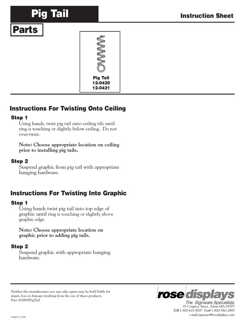 ROSE DISPLAYS PIG TAIL Manuel utilisateur ROSE DISPLAYS PIG TAIL Manuel utilisateur