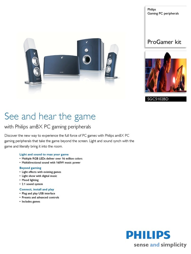 Philips SGC5102BD - amBX 2.1-CH PC Multimedia Speaker... Manuel utilisateur