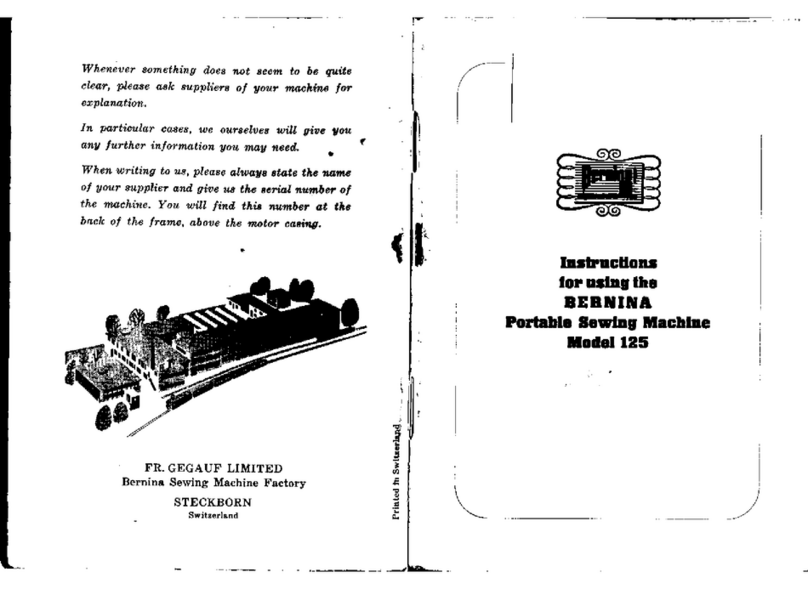 Bernina activa 125 Manuel utilisateur