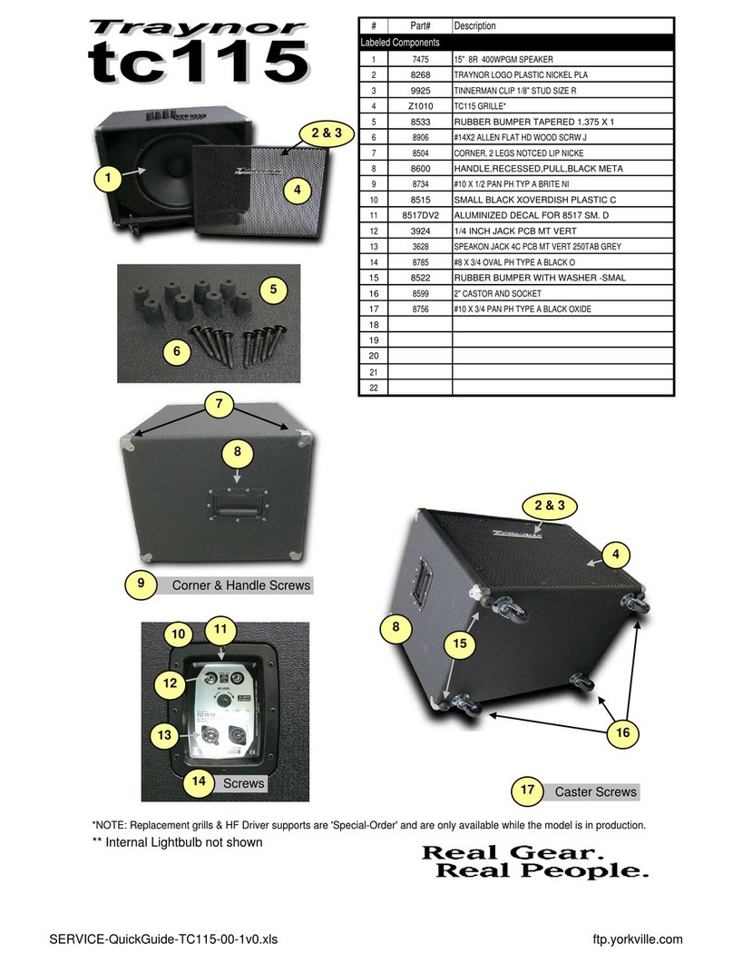 Traynor TC115 Manuel utilisateur
