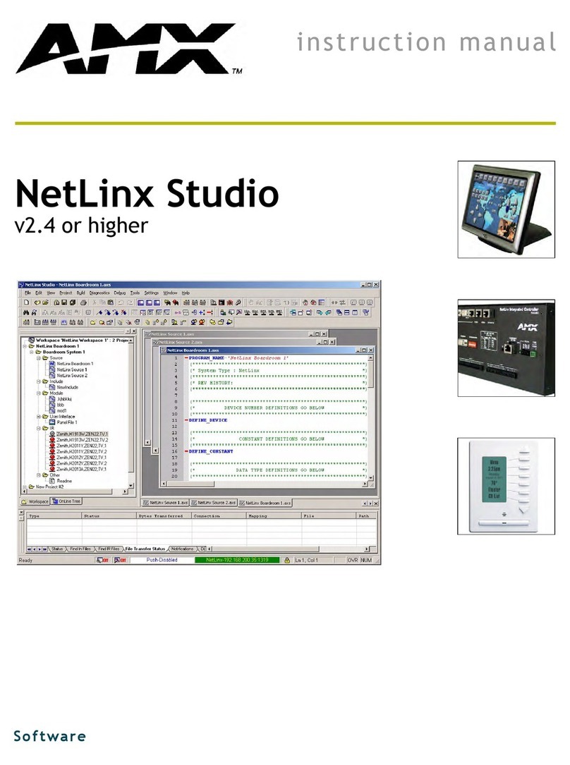 AMX NETLINX STUDIO V2.4 Manuel utilisateur