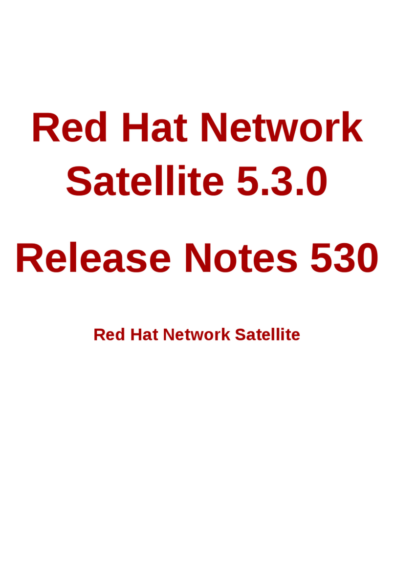 Red Hat SATELLITE 5.3.0 RELEASE NOTES Mode d’emploi