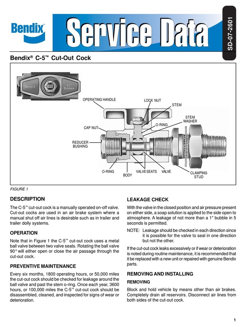 BENDIX C-5 CUT OUT COCK Manuel utilisateur