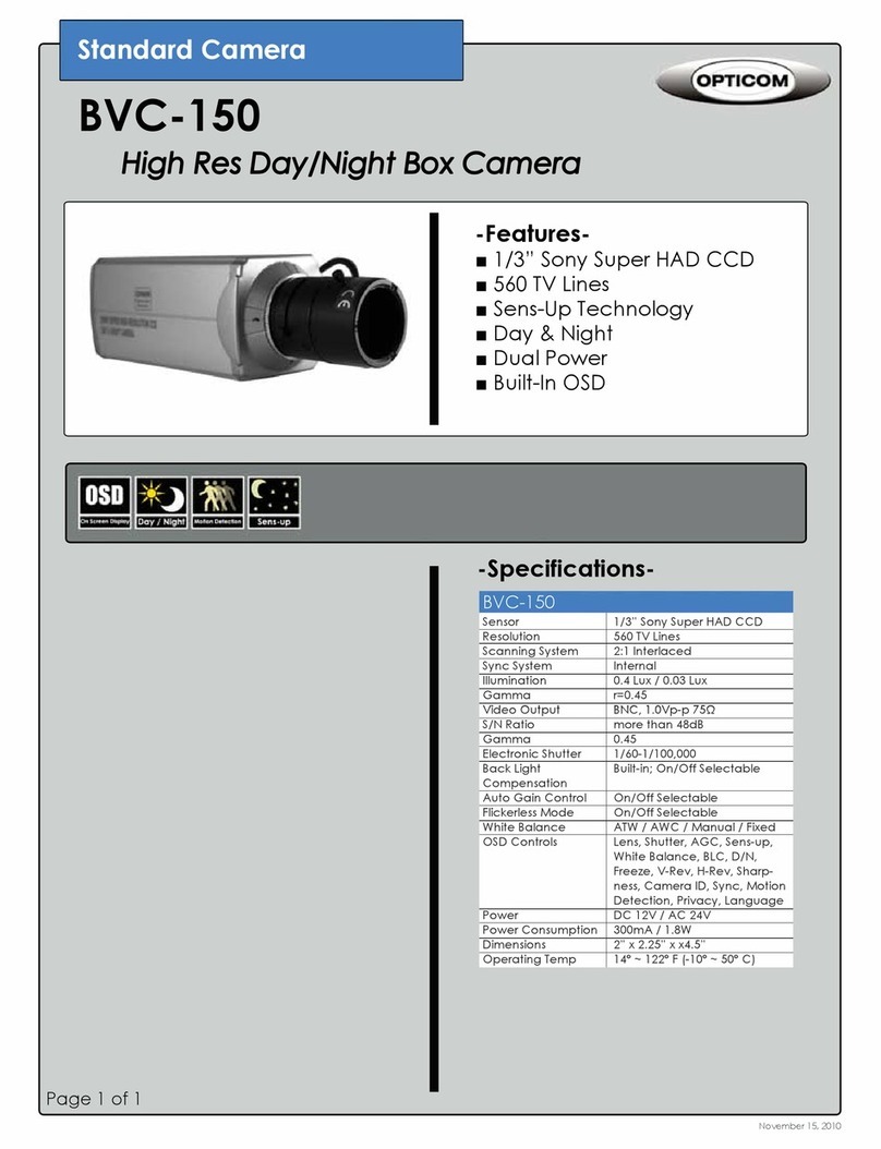 OPTICOM BVC-150 - 3 Manuel utilisateur OPTICOM BVC-150 - 3 Manuel utilisateur