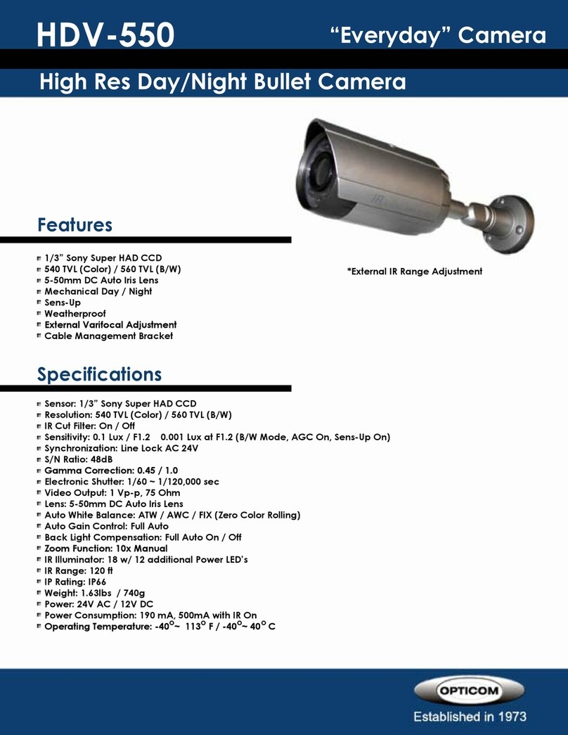 OPTICOM HDV-550 - Manuel utilisateur
