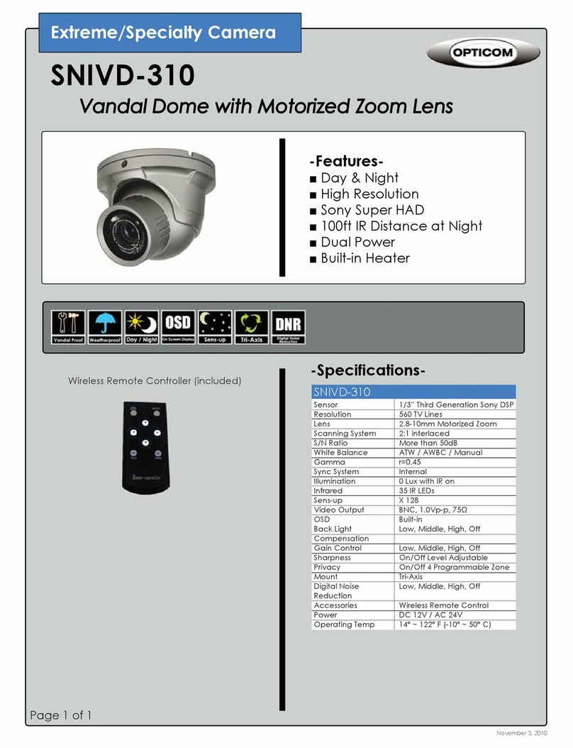 OPTICOM SNIVD-310 -  DATA Manuel utilisateur