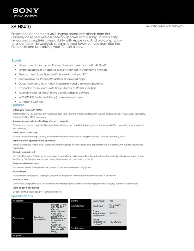 Sony SA-NS410 Manuel utilisateur