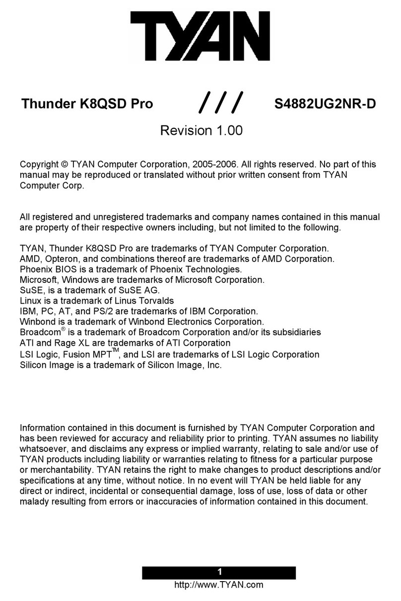 TYAN THUNDER K8QSD PRO Manuel utilisateur