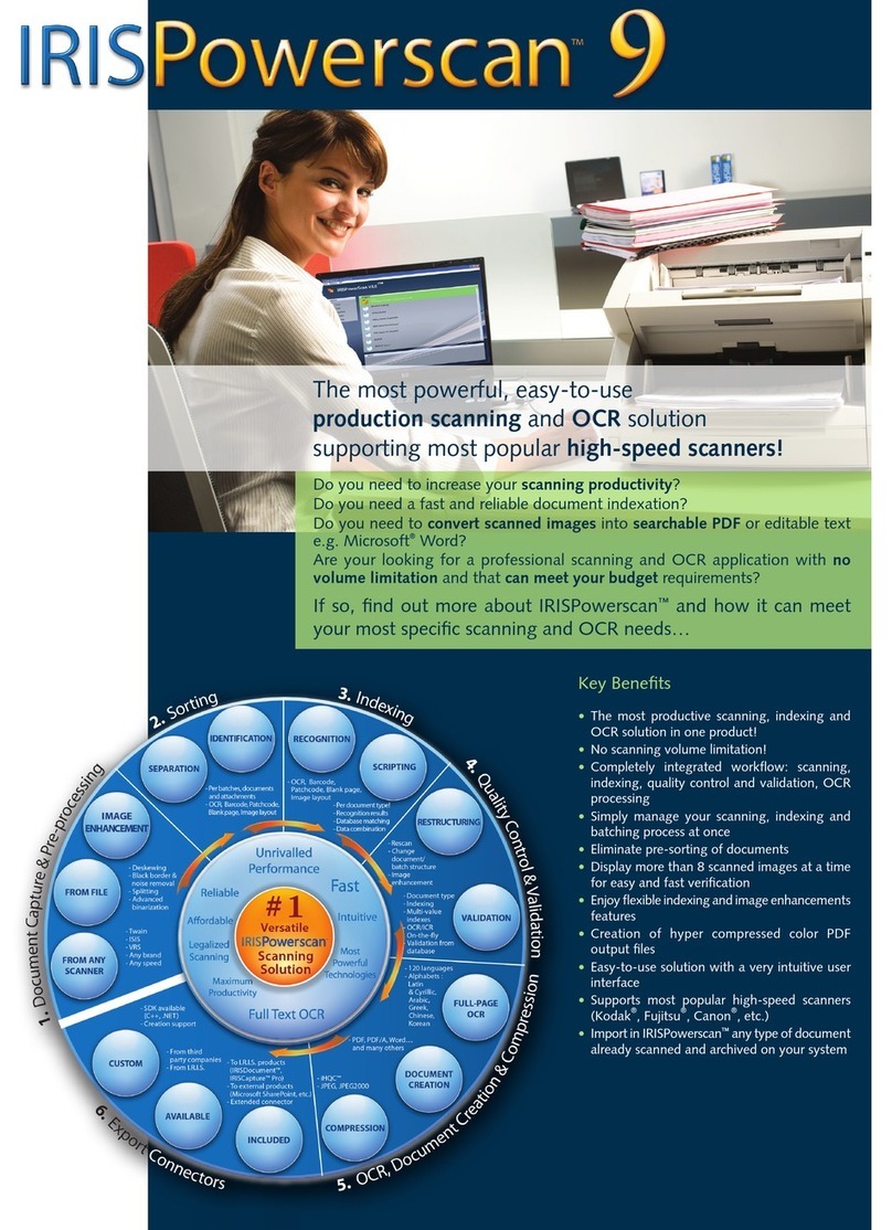 I.R.I.S. IRISPOWERSCAN 9 Manuel utilisateur