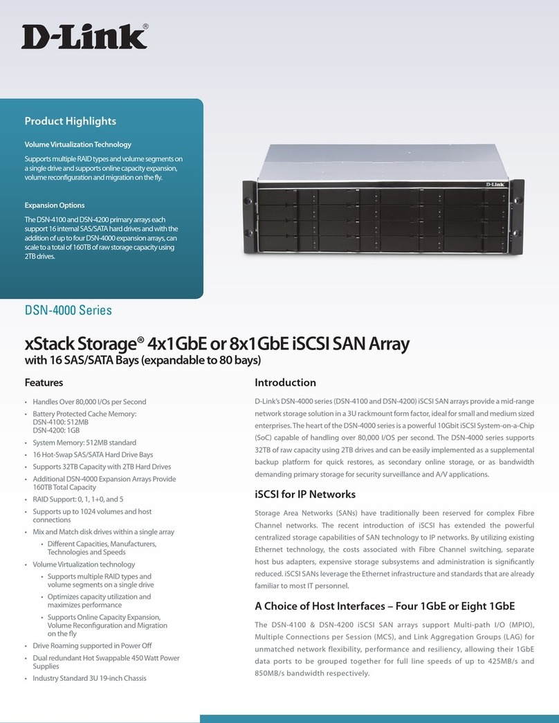 D-Link xStack Storage DSN-4000 Series Manuel utilisateur D-Link xStack Storage DSN-4000 Series Manuel utilisateur