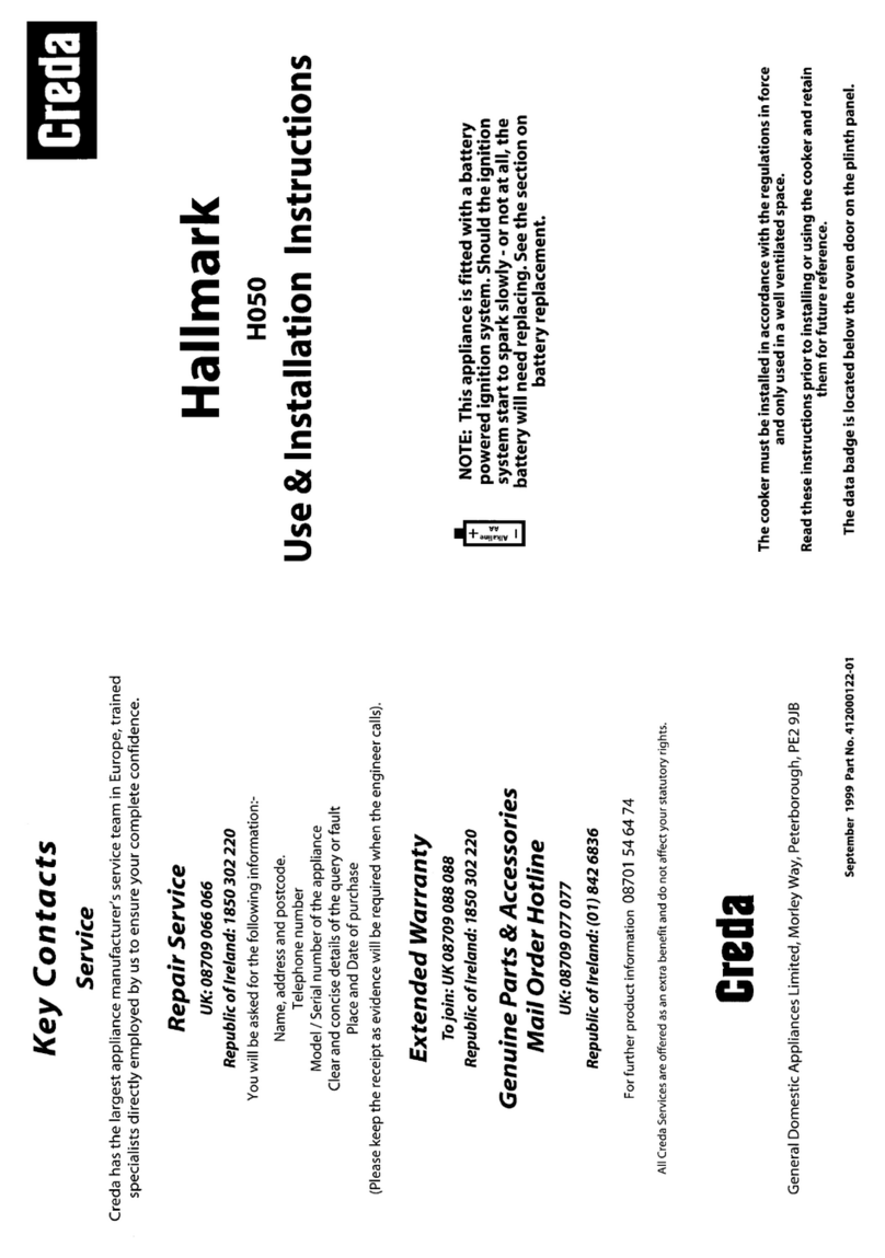 Creda HBH050 Instructions de montage