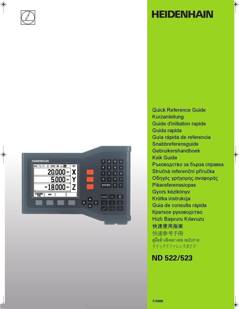 HEIDENHAIN ND 522 -  GUIDE Manuel utilisateur