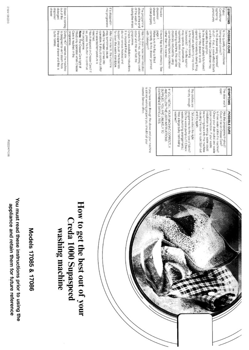 Creda Debonair 1000 Condensing Manuel utilisateur Creda Debonair 1000 Condensing Manuel utilisateur