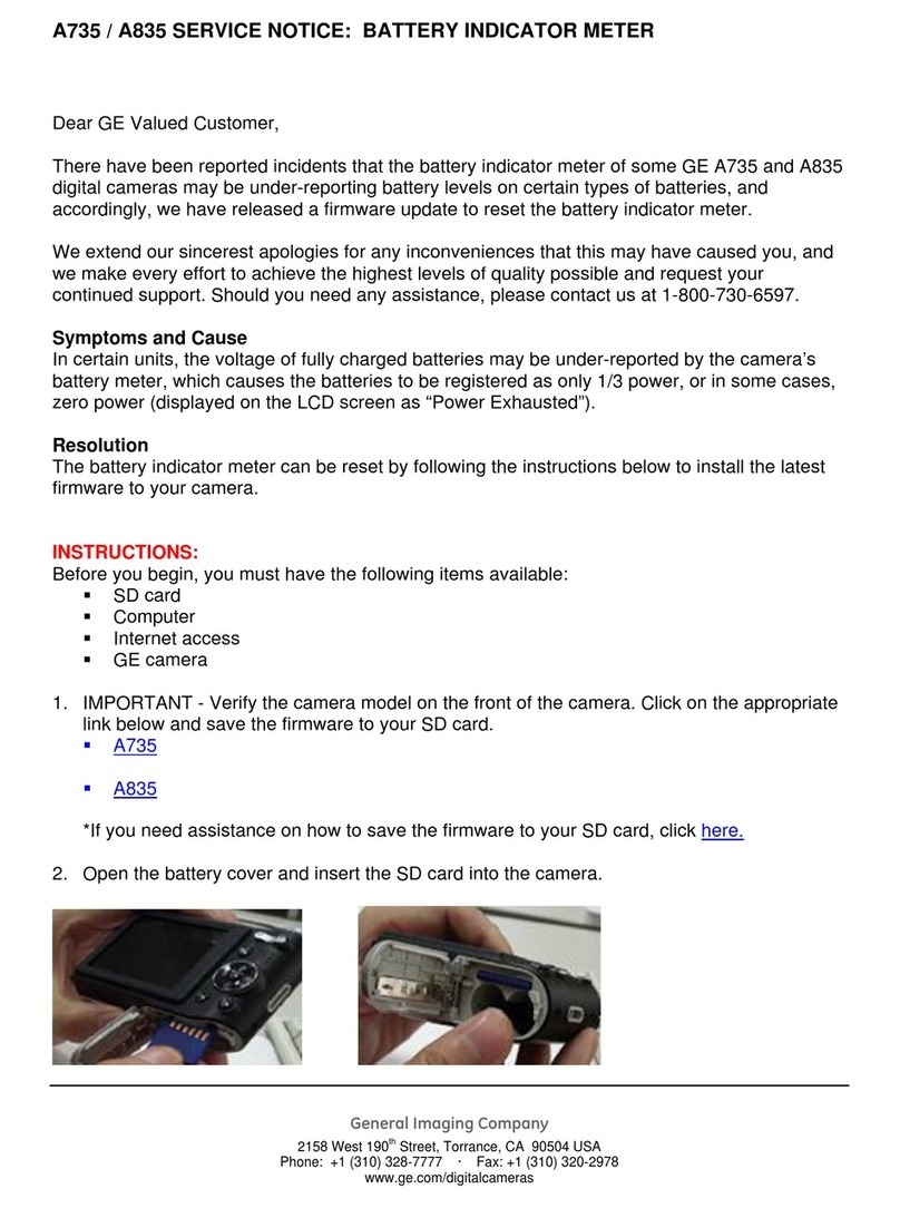 GE A735 Guide de démarrage rapide