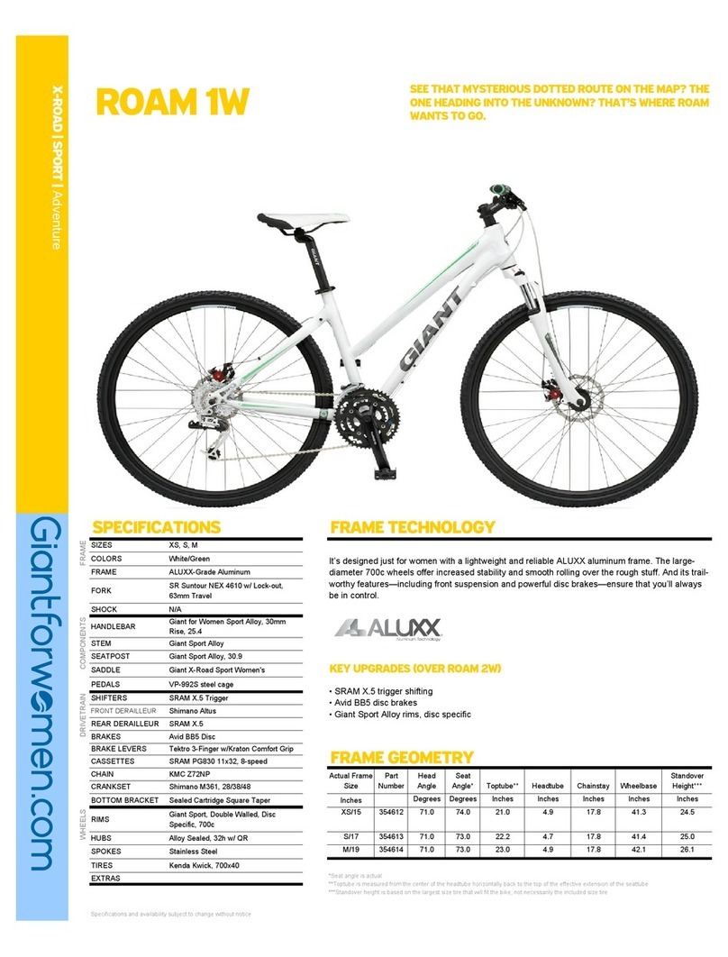 Giant ROAM 1W Manuel utilisateur