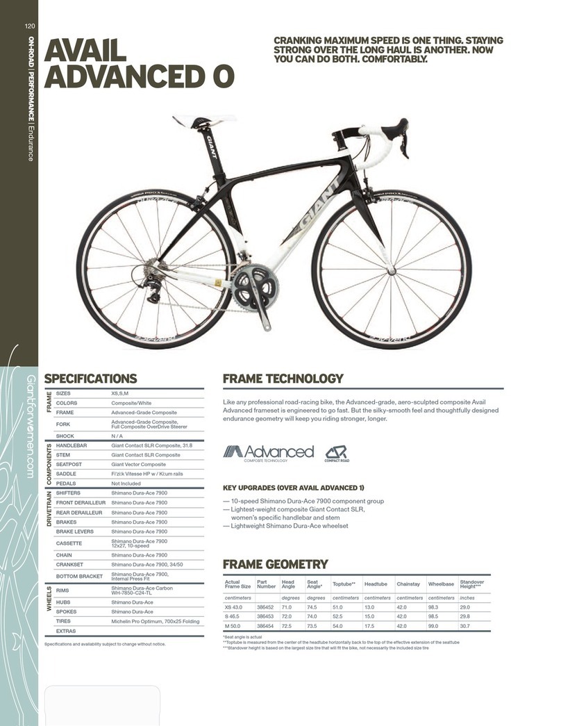 Giant AVAIL ADVANCED 0 Manuel utilisateur