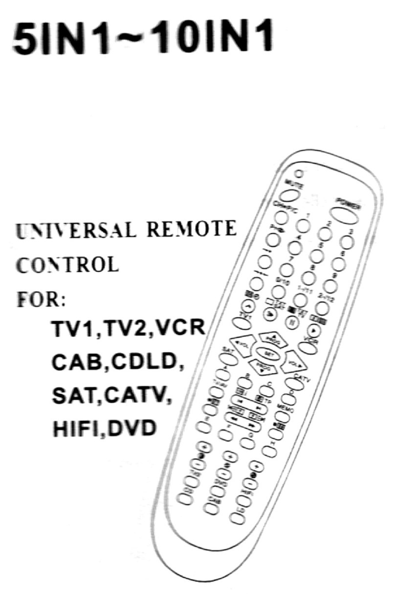 Universal Remote Control 10IN1 Manuel utilisateur