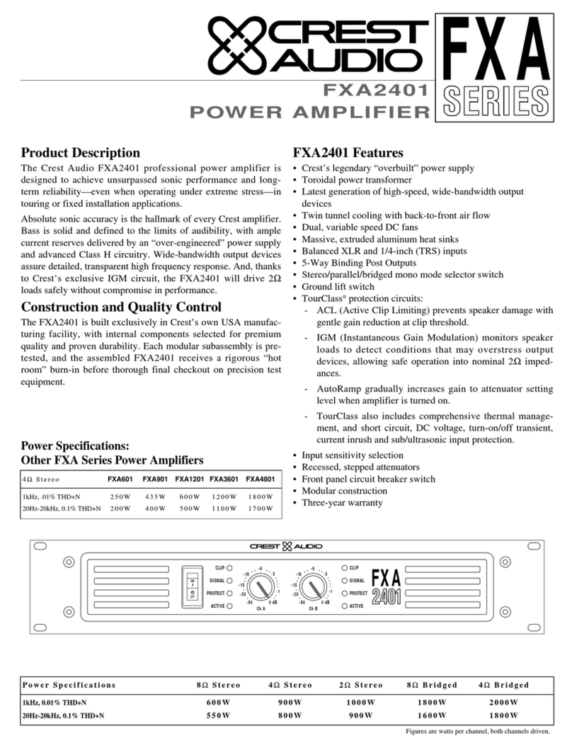 Crest Audio FXA2401 Manuel utilisateur