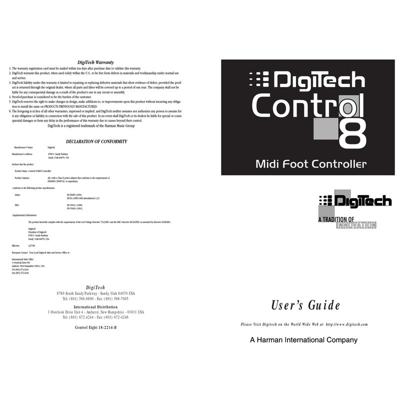 digi-tech C8 Manuel utilisateur