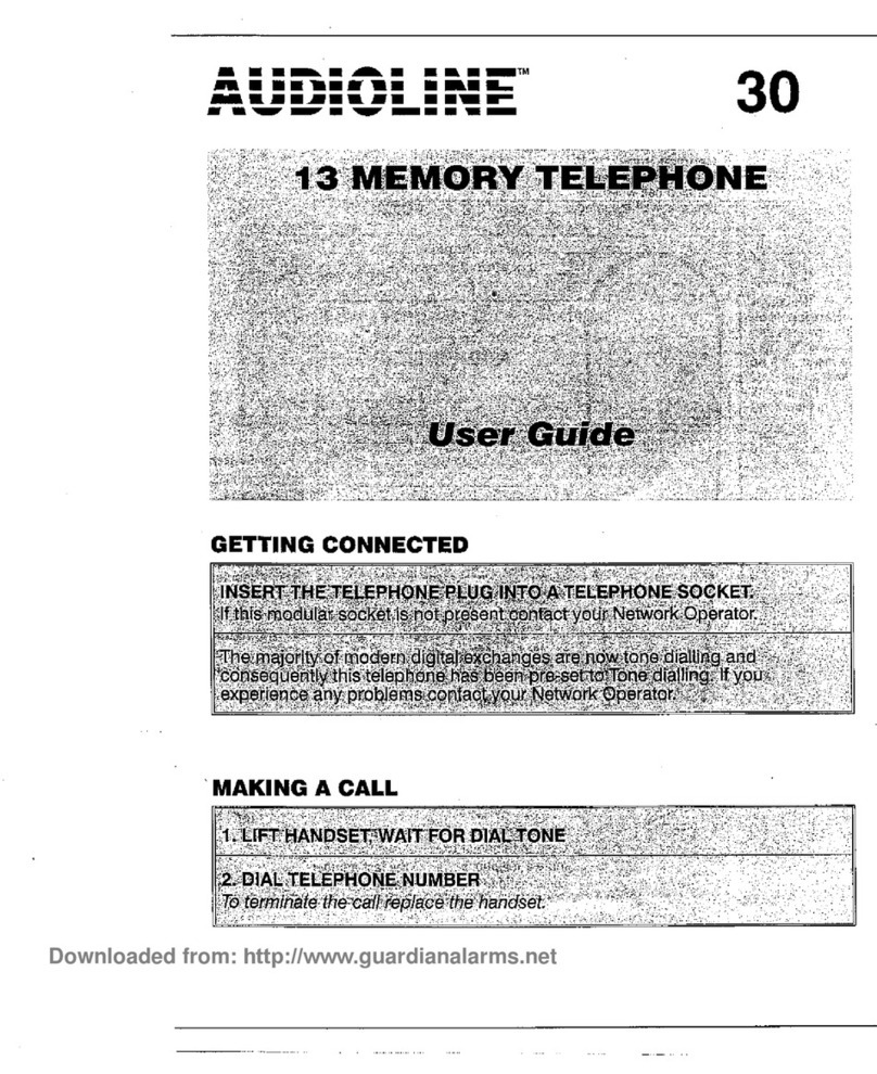 AUDIOLINE 30 Manuel utilisateur AUDIOLINE 30 Manuel utilisateur