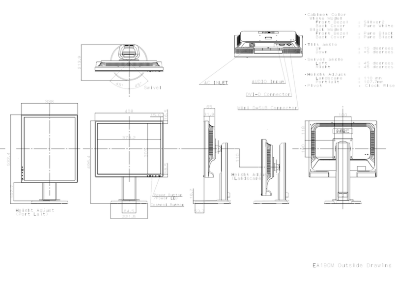 NEC MultiSync EA190M Mode d’emploi