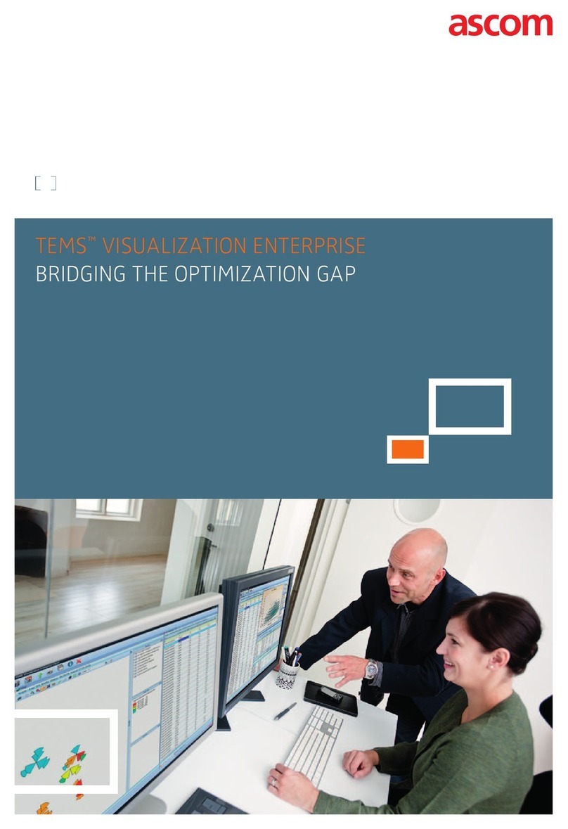 ASCOM TEMS VISUALIZATION 7.2 ENTERPRISE Manuel utilisateur ASCOM TEMS VISUALIZATION 7.2 ENTERPRISE Manuel utilisateur
