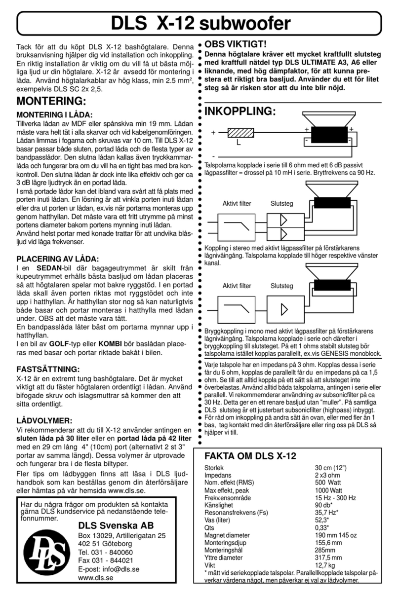 DLS X12 Manuel utilisateur