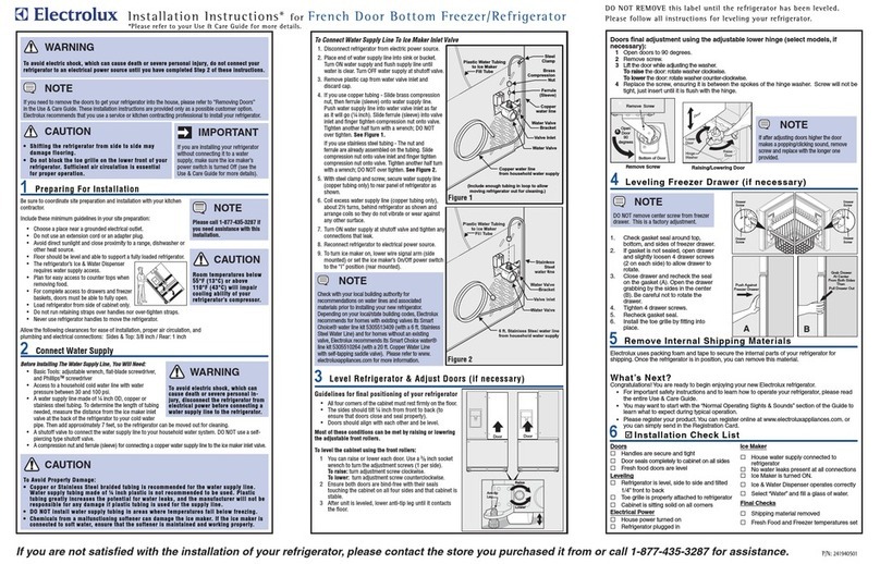 Electrolux E23BC78IPS - 22.6 cu.ft Manuel utilisateur