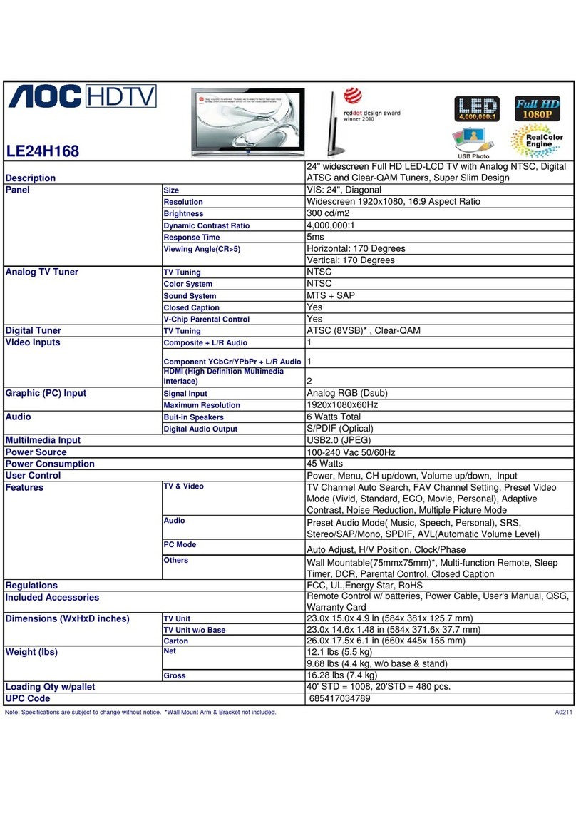 AOC LE24H168 Manuel utilisateur