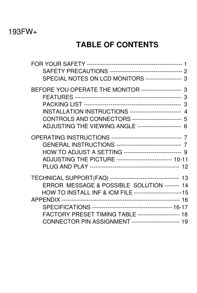 AOC 193FW Manuel utilisateur