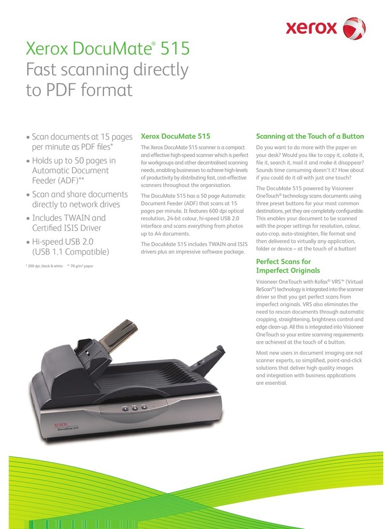 Xerox DocuMate 515 Manuel utilisateur