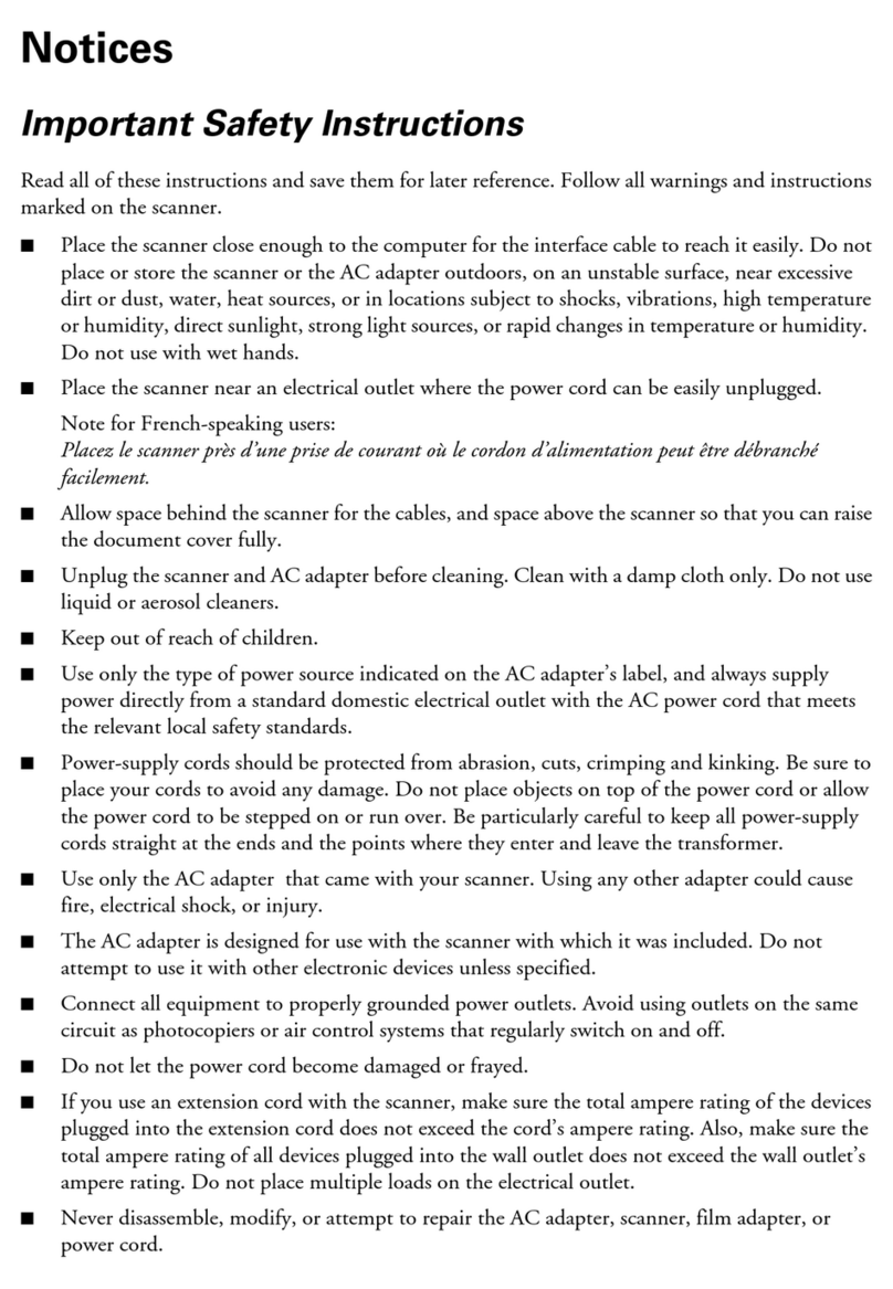 Epson 1260 - Perfection Scanner Manuel utilisateur