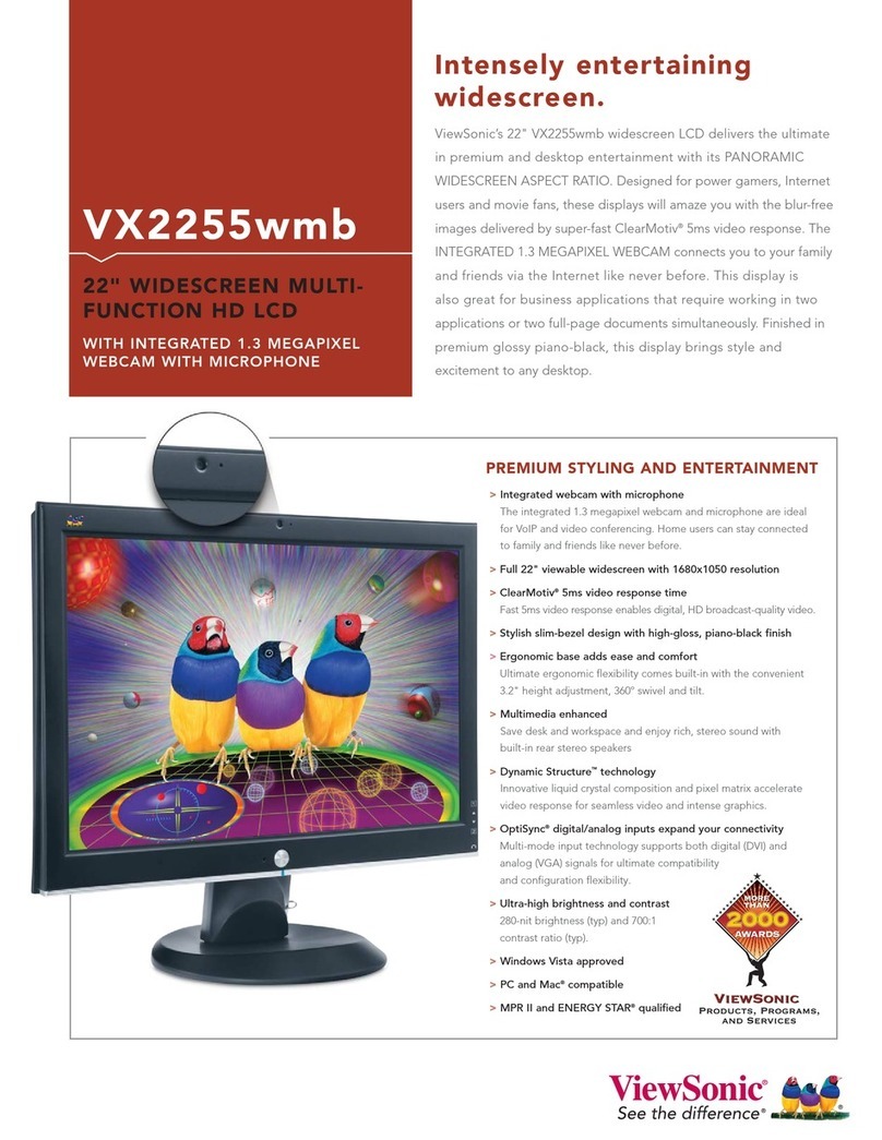 ViewSonic VX2255WMH Manuel utilisateur ViewSonic VX2255WMH Manuel utilisateur